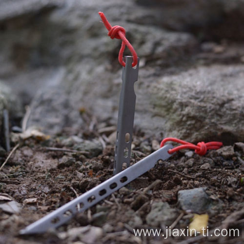 Windproof V-Shaped Titanium Stakes